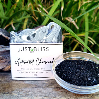 JUSTBLISS: SOAP BAR: Activated Charcoal. Facial and Body