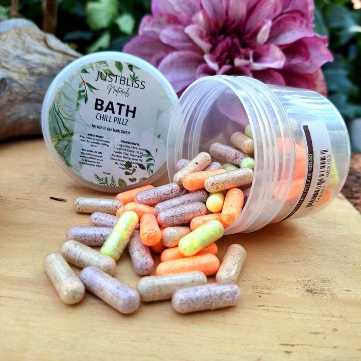 Bath Chill Pillz – Plant - Based Bath Capsules for Relaxation JUSTBLiSS Naturals