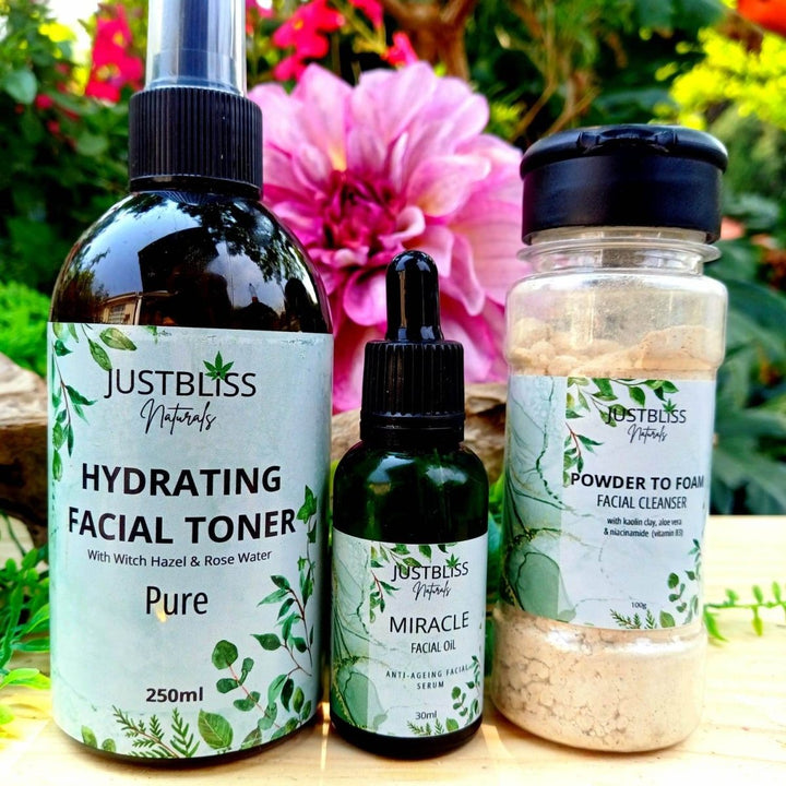 Facial Starter Kit for Normal & Combination Skin – JUSTBLiSS Naturals JUSTBLiSS Naturals