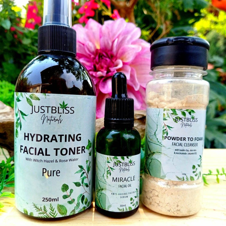 Facial Starter Kit for Normal & Combination Skin – JUSTBLiSS Naturals JUSTBLiSS Naturals