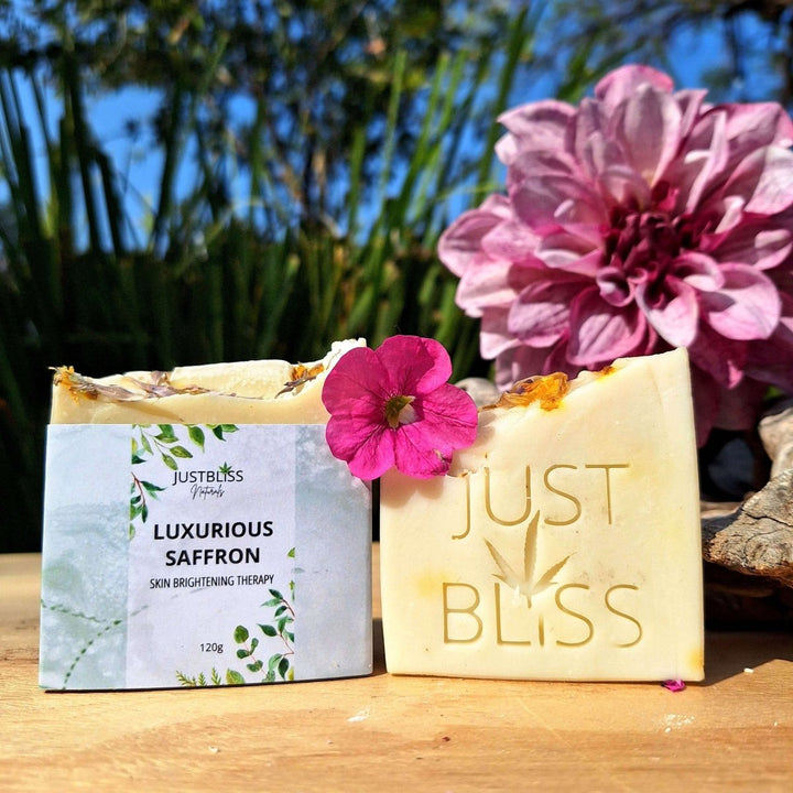 Luxurious Saffron Soap Bar – Even Skin Tone & Reduce Dark Spots JUSTBLiSS Naturals