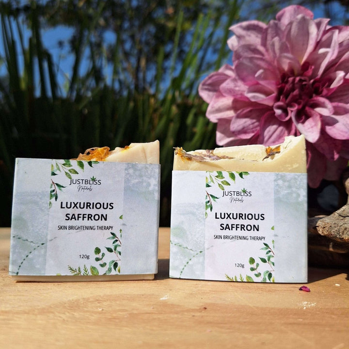 Luxurious Saffron Soap Bar – Even Skin Tone & Reduce Dark Spots JUSTBLiSS Naturals