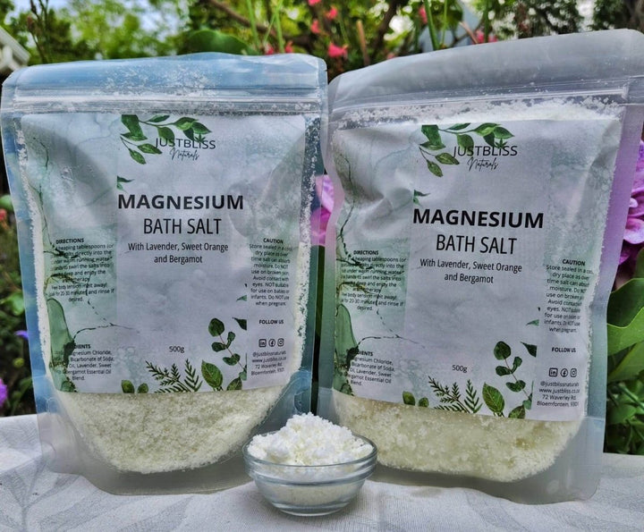 Magnesium Bath Salt – Relaxing Mineral Soak with Lavender & Rosemary JUSTBLiSS Naturals