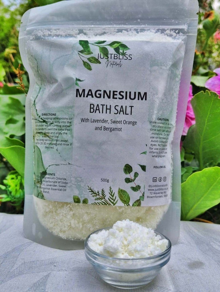 Magnesium Bath Salt – Relaxing Mineral Soak with Lavender & Rosemary JUSTBLiSS Naturals