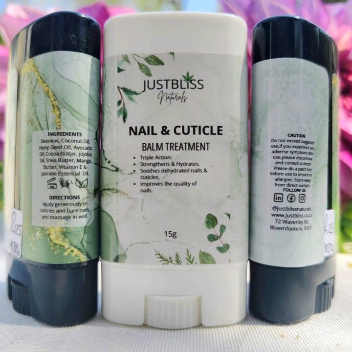 Natural Nail & Cuticle Balm – Plant - Based Nourishment for Hands JUSTBLiSS Naturals