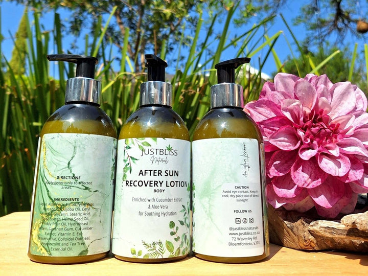 Plant - Based Sun Protection Trio – Face SPF 20, Body SPF 30 & After - Sun Lotion JUSTBLiSS Naturals