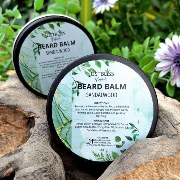 Sandalwood Beard Balm – Nourish & Tame with Natural Ingredients (85g) JUSTBLiSS Naturals