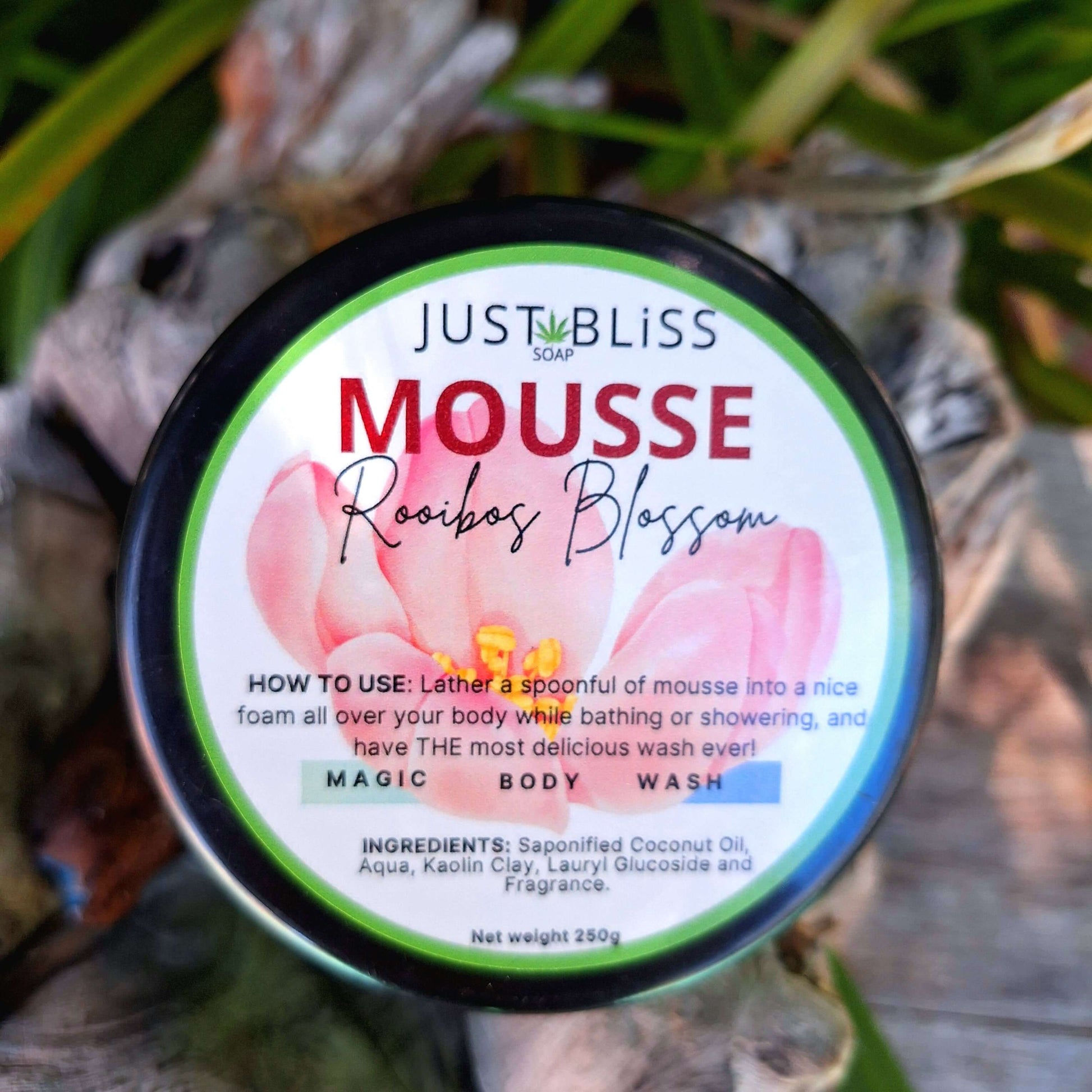 JUSTBLISS: BATH & SHOWER MOUSSE: Rooibos Blossom (LIMITED EDITION)