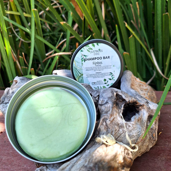 Eco-friendly hair care Shampoo Bar in reusable tin, perfect for all hair types.