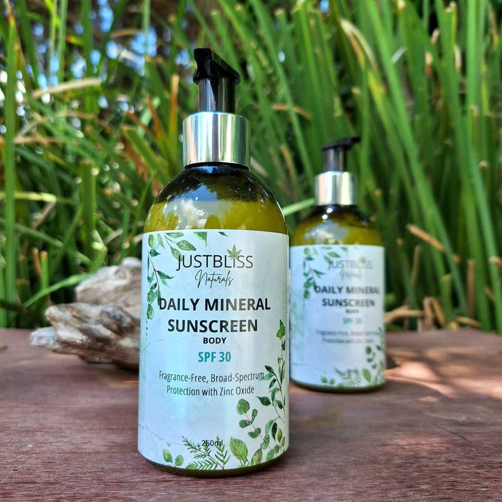 Plant-based sun protection and after-sun lotion combo for daily SPF20 face care, SPF30 body protection, and soothing recovery.