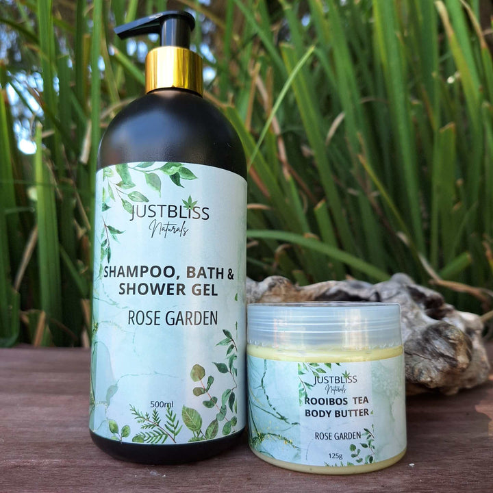 COMBO BODY WASH & BODY BUTTER with Lemongrass Scent, Hydrating Skincare Set.