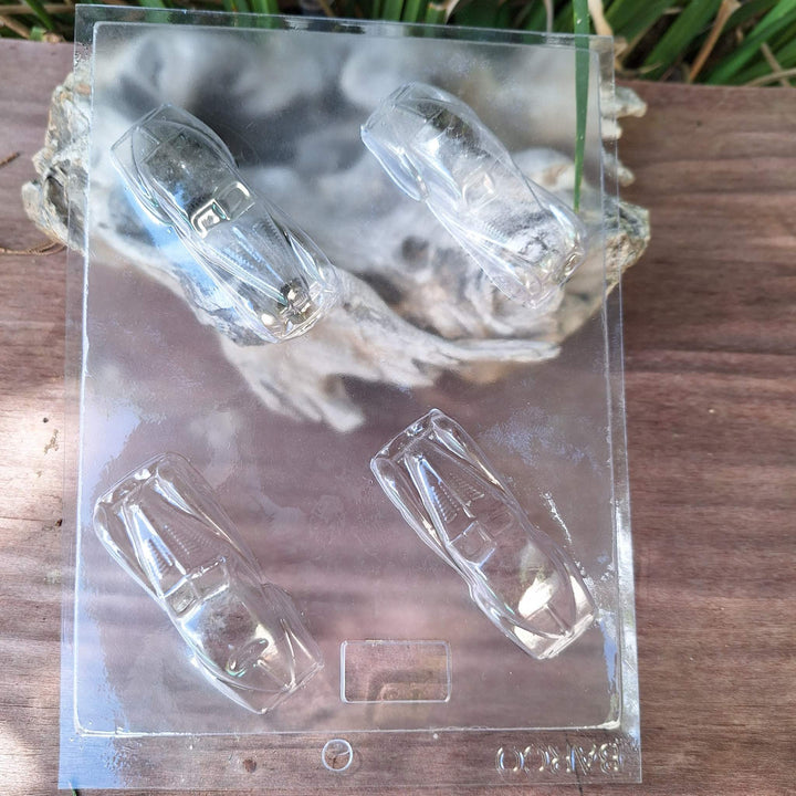 DIY Soap Making Kit with clear car-shaped mold for crafting glycerin soaps at home.