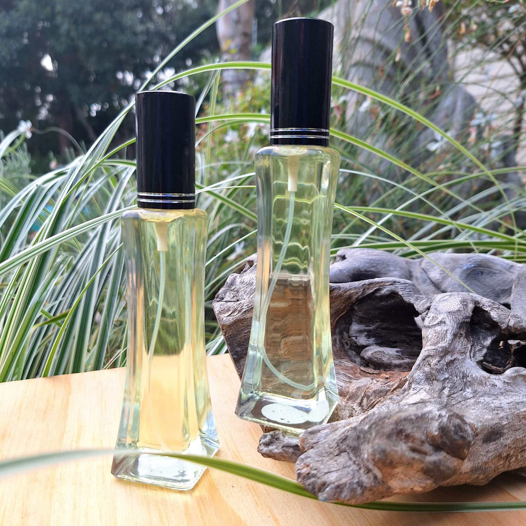 50ml oil-based floral perfume for women displayed outdoors.