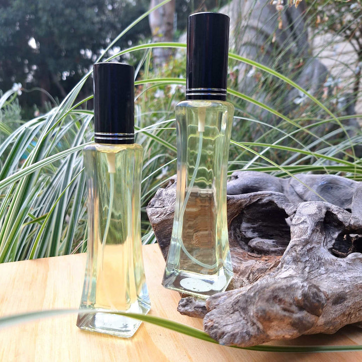 50ml oil-based floral perfume for women displayed outdoors.