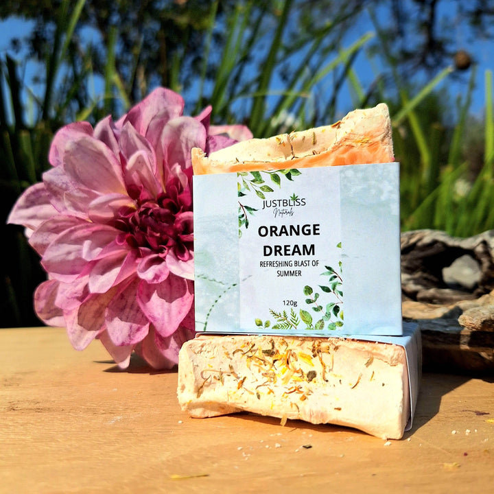 Orange Dream Natural Soap Bar – Handcrafted, Vegan, Citrus Fresh - JUSTBLiSS Naturals
