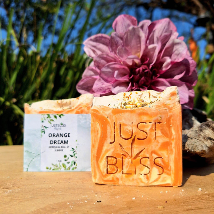 Orange Dream Natural Soap Bar – Handcrafted, Vegan, Citrus Fresh - JUSTBLiSS Naturals