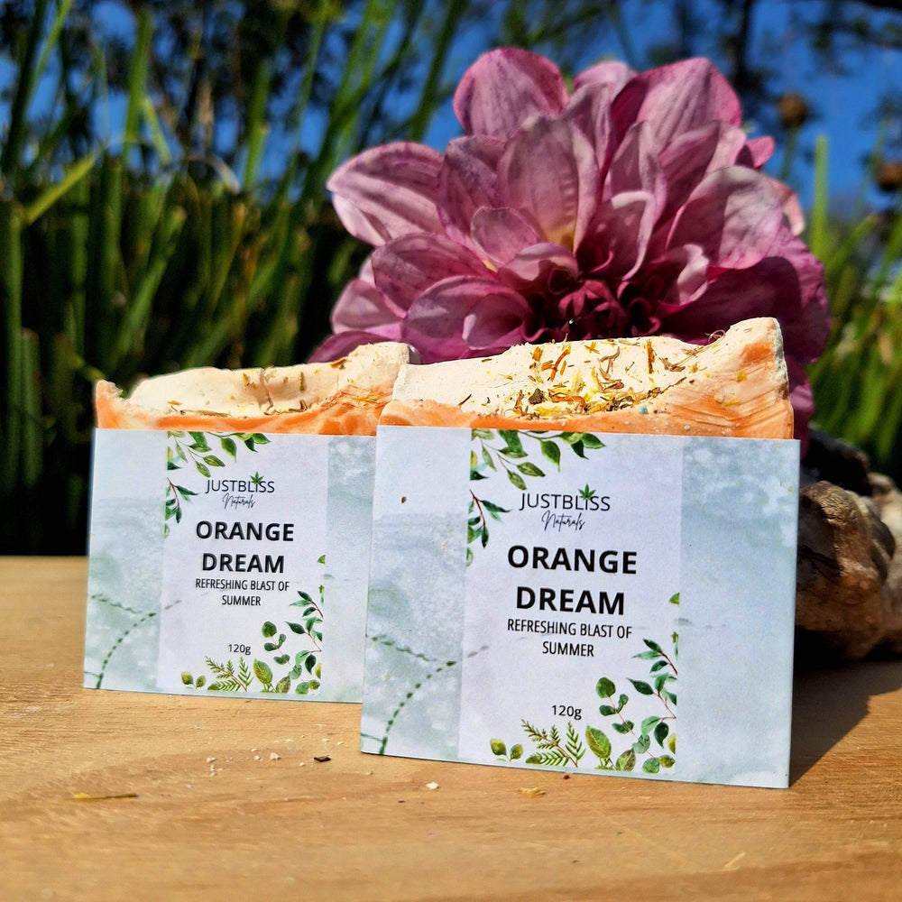 Orange Dream Natural Soap Bar – Handcrafted, Vegan, Citrus Fresh - JUSTBLiSS Naturals