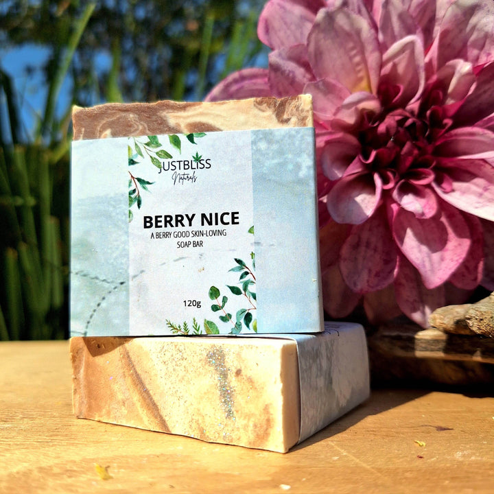 Berry Nice Soap Bar – Handcrafted Vegan Cleanser for Soft, Glowing Skin - JUSTBLiSS Naturals