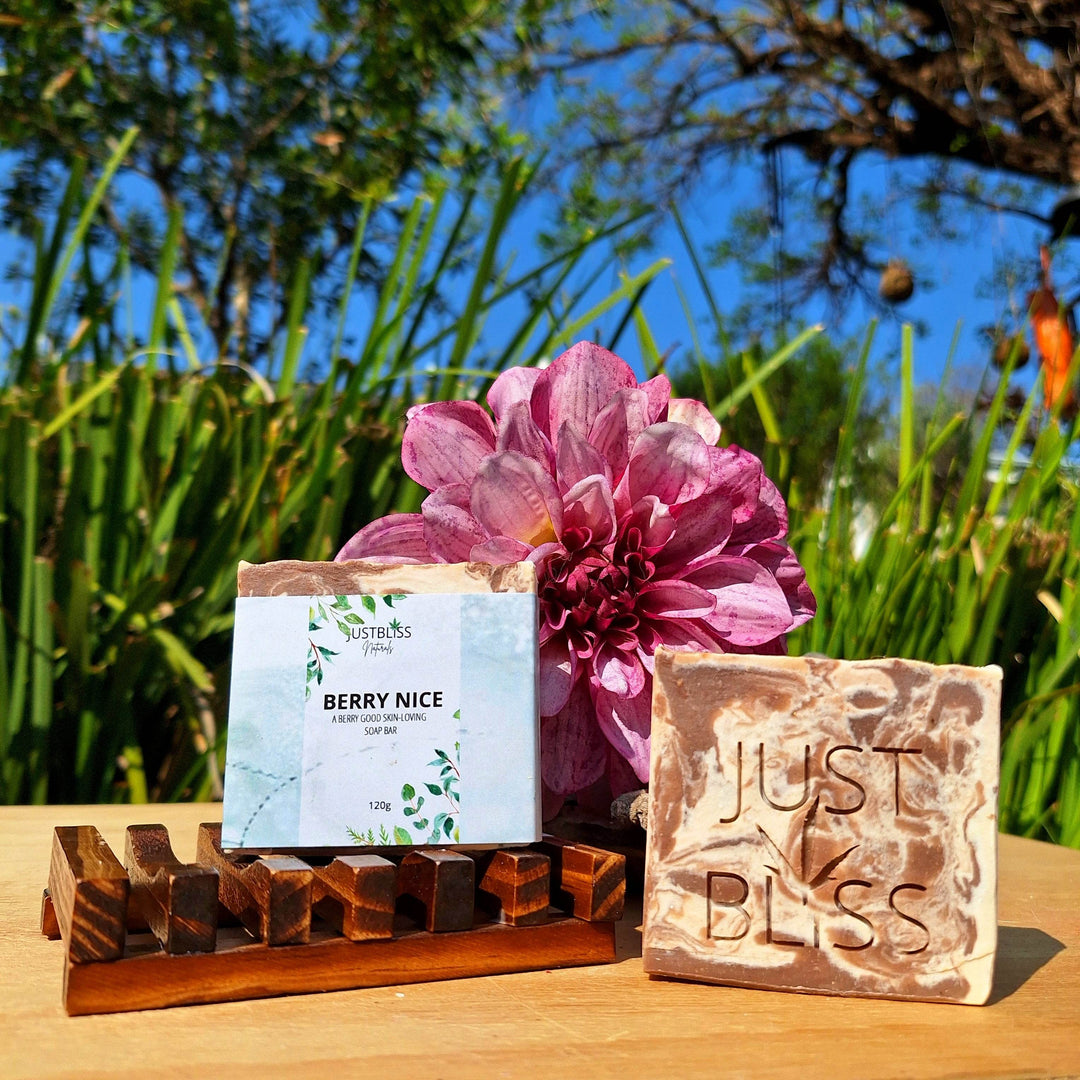 Berry Nice Soap Bar – Handcrafted Vegan Cleanser for Soft, Glowing Skin - JUSTBLiSS Naturals