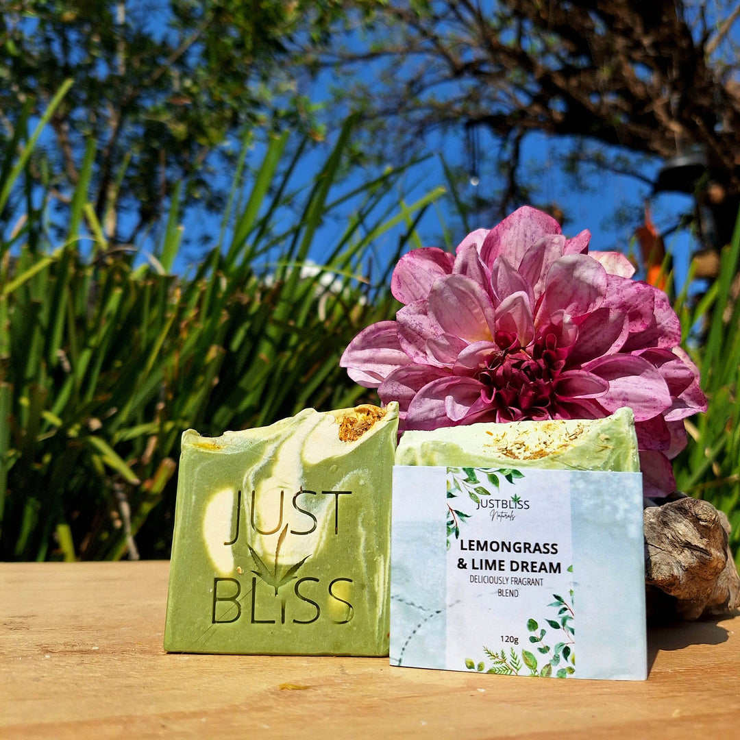 Lemongrass & Lime Natural Soap Bar – Handcrafted, Vegan, Uplifting - JUSTBLiSS Naturals