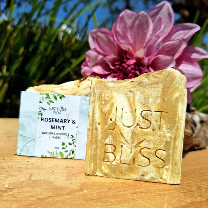 Rosemary & Mint Artisan Soap Bar – Refreshing Natural Cleanse - JUSTBLiSS Naturals