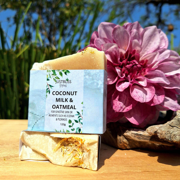Coconut Milk & Oatmeal Soap Bar – Sensitive Skin Relief - JUSTBLiSS Naturals