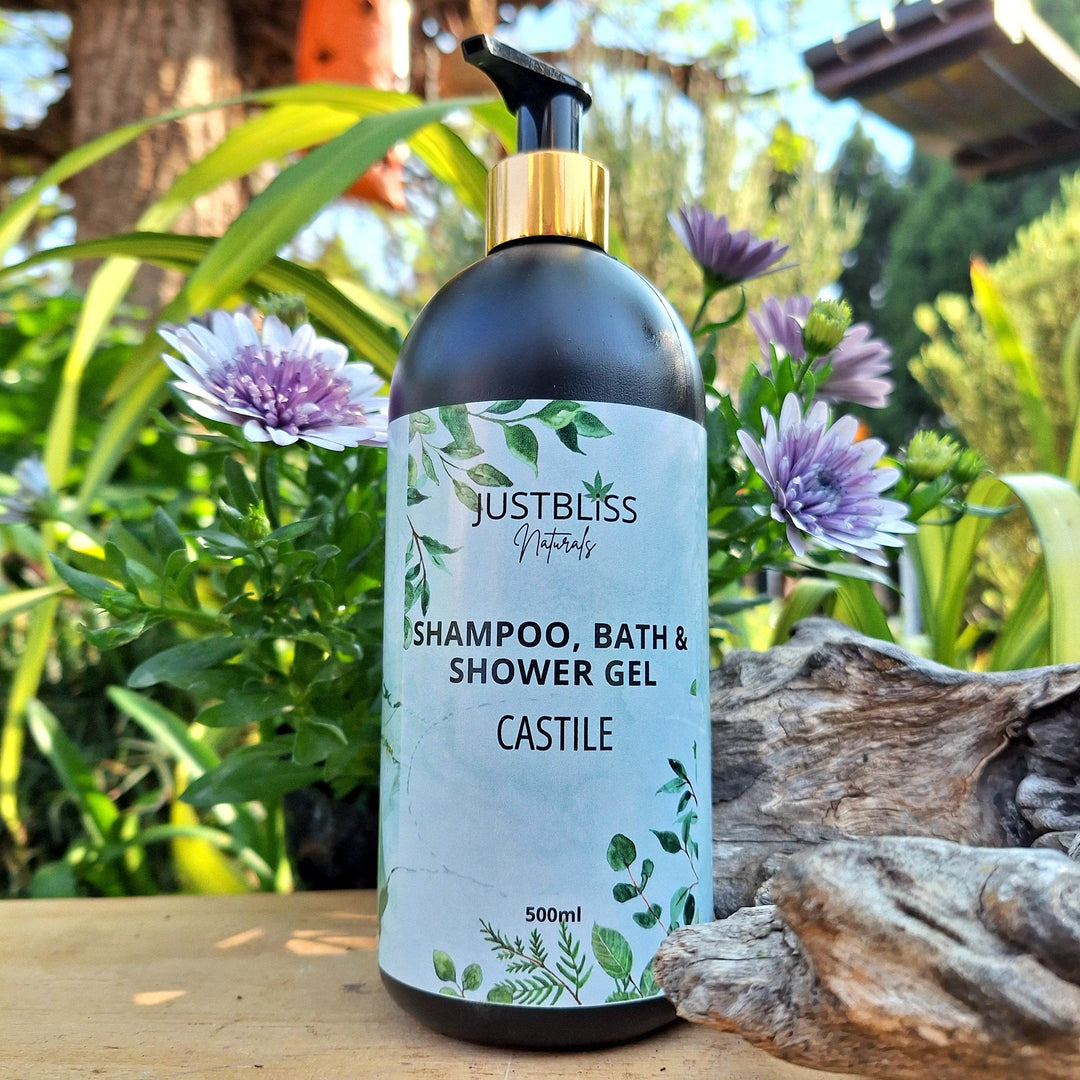 Castile Bath & Shower Gel – Pure, Fragrance-Free Natural Body Wash - JUSTBLiSS Naturals