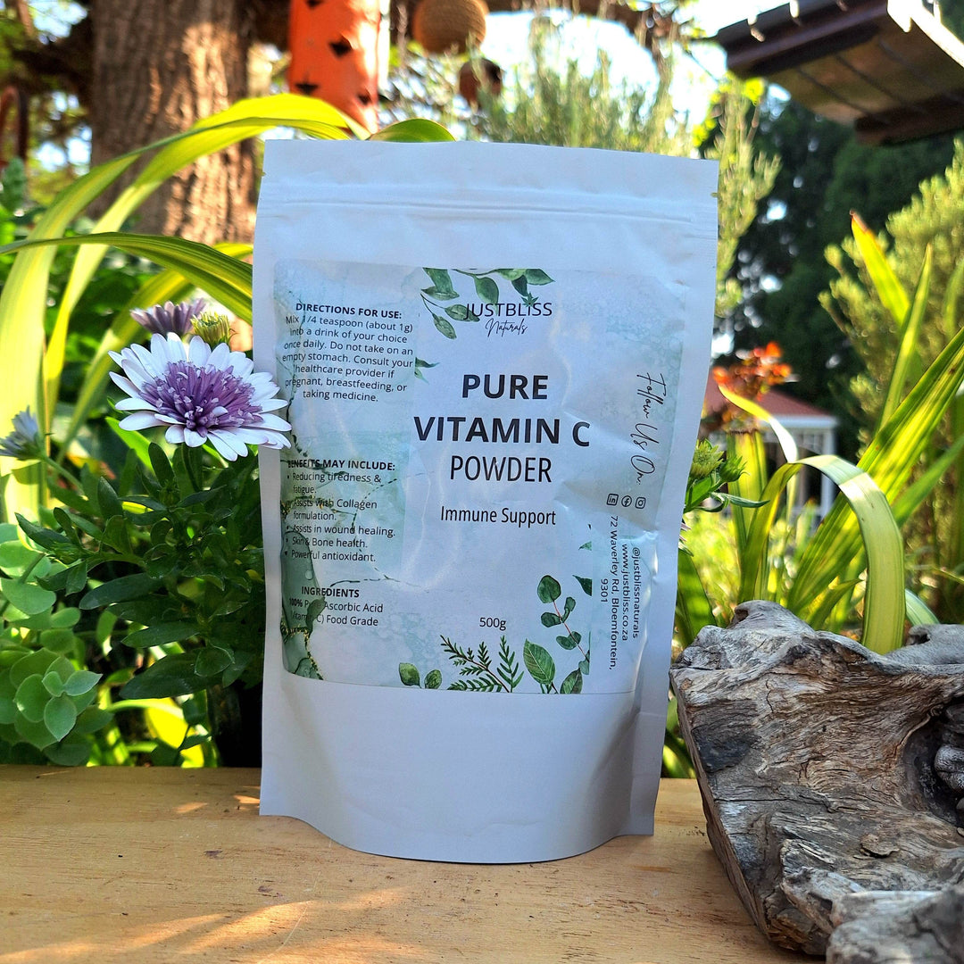 Pure Vitamin C Powder – 500g Food-Grade Ascorbic Acid - JUSTBLiSS Naturals