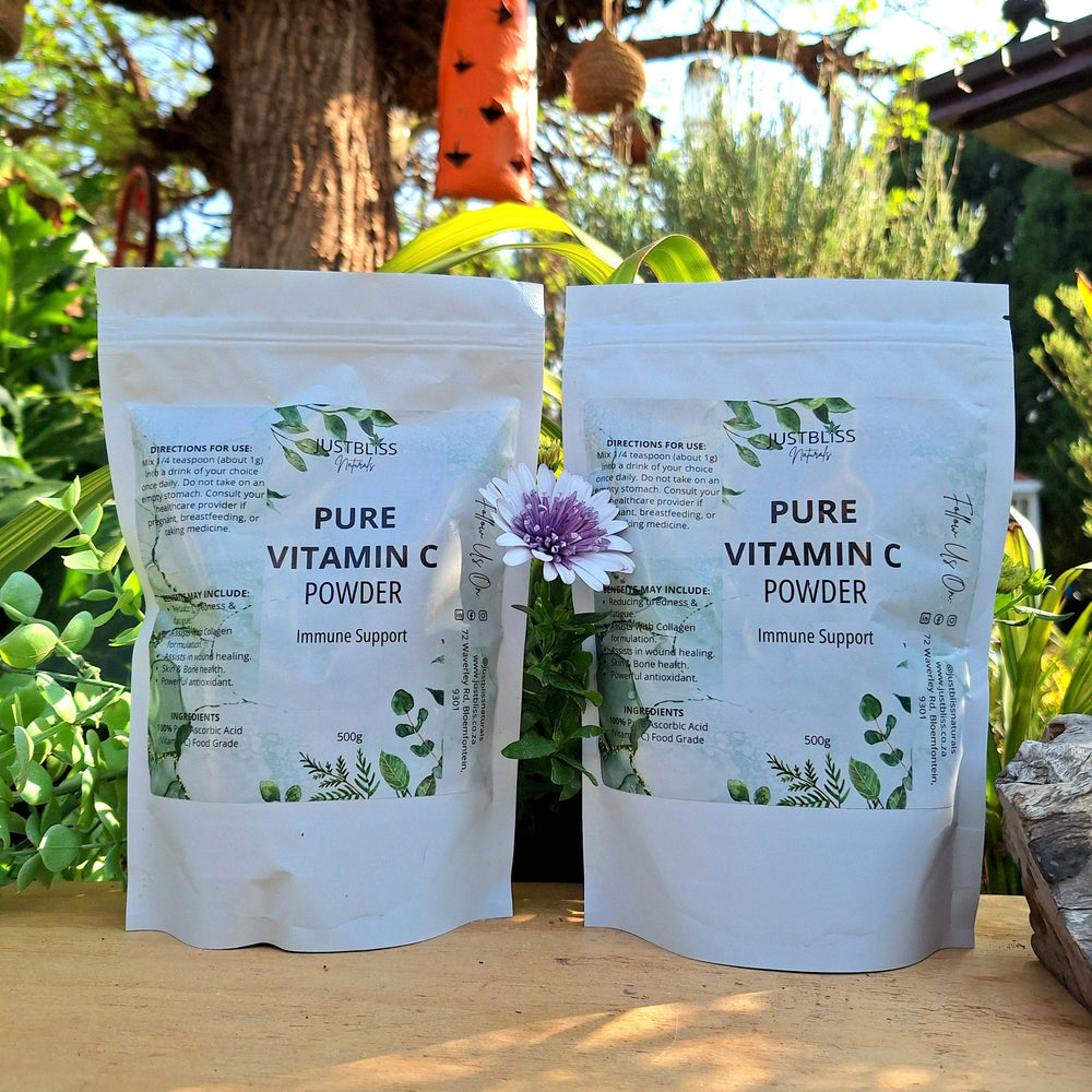 Pure Vitamin C Powder – 500g Food-Grade Ascorbic Acid - JUSTBLiSS Naturals