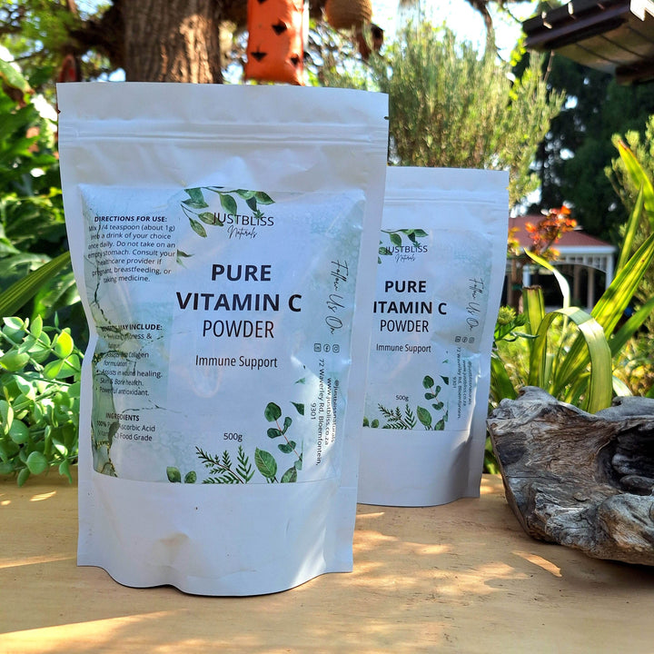Pure Vitamin C Powder – 500g Food-Grade Ascorbic Acid - JUSTBLiSS Naturals
