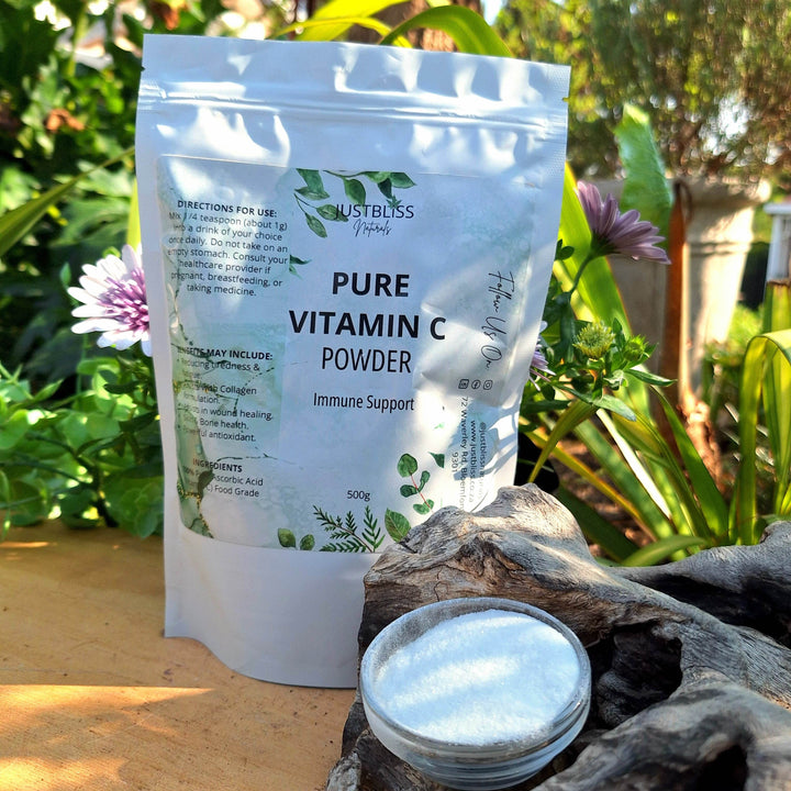Pure Vitamin C Powder – 500g Food-Grade Ascorbic Acid - JUSTBLiSS Naturals