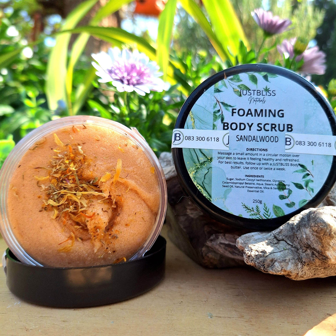 Foaming Body Scrub – Plant-Based Exfoliation in Refreshing Scents - JUSTBLiSS Naturals