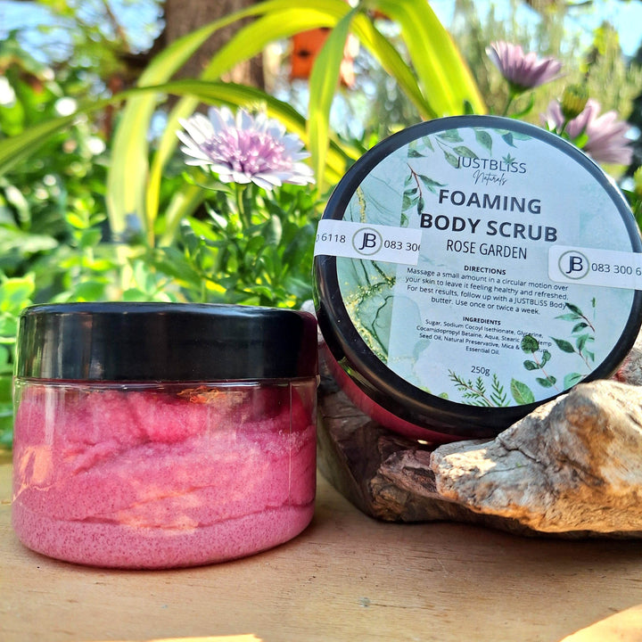 Foaming Body Scrub – Plant-Based Exfoliation in Refreshing Scents - JUSTBLiSS Naturals