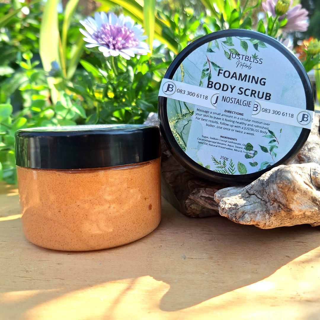Foaming Body Scrub – Plant-Based Exfoliation in Refreshing Scents - JUSTBLiSS Naturals