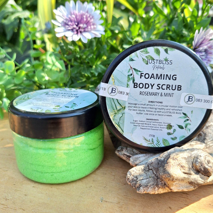 Foaming Body Scrub – Plant-Based Exfoliation in Refreshing Scents - JUSTBLiSS Naturals