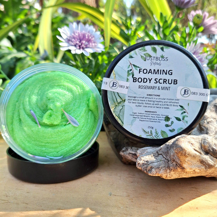 Foaming Body Scrub – Plant-Based Exfoliation in Refreshing Scents - JUSTBLiSS Naturals