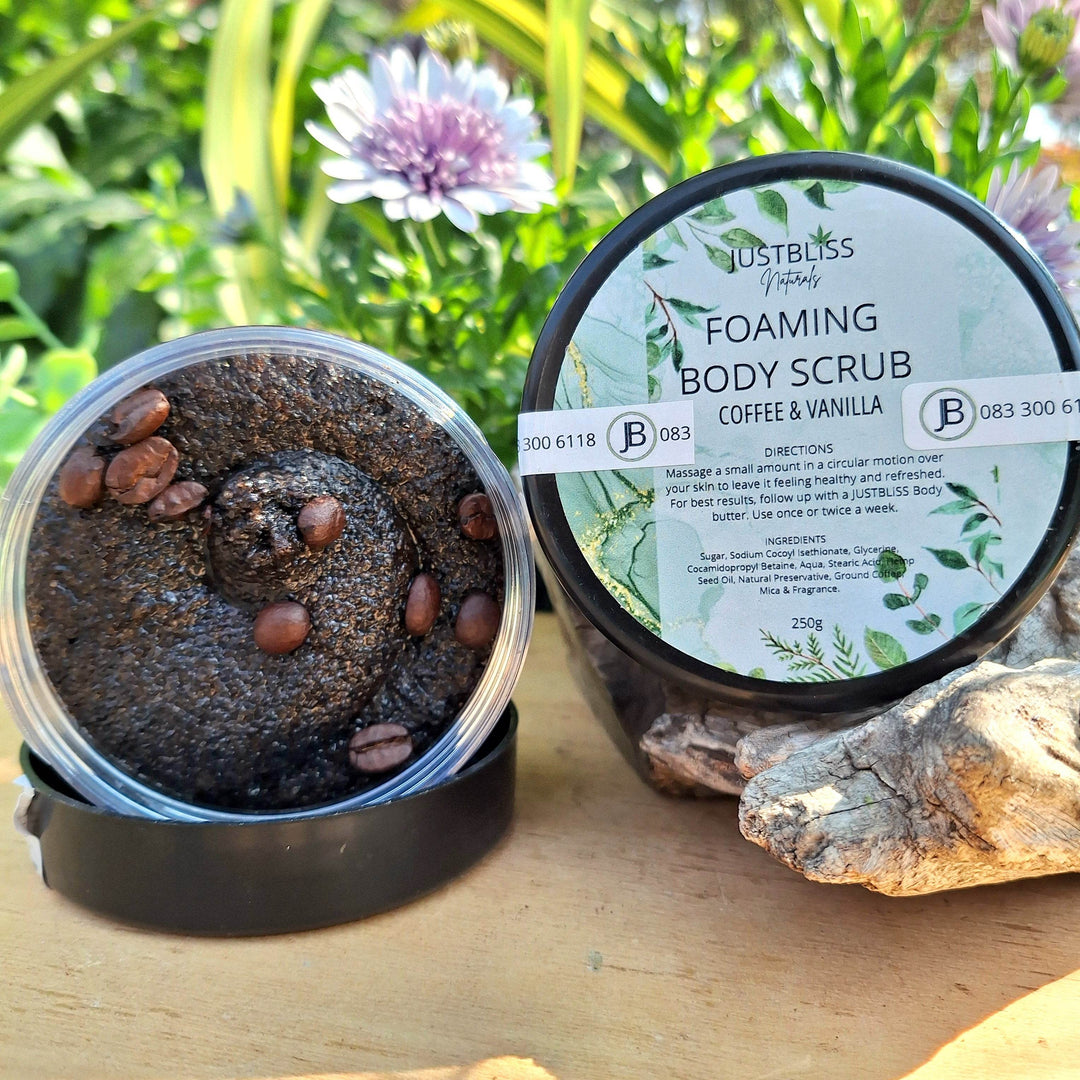 Foaming Body Scrub – Plant-Based Exfoliation in Refreshing Scents - JUSTBLiSS Naturals