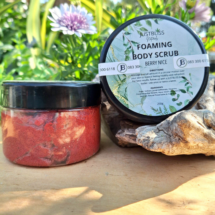 Foaming Body Scrub – Plant-Based Exfoliation in Refreshing Scents - JUSTBLiSS Naturals