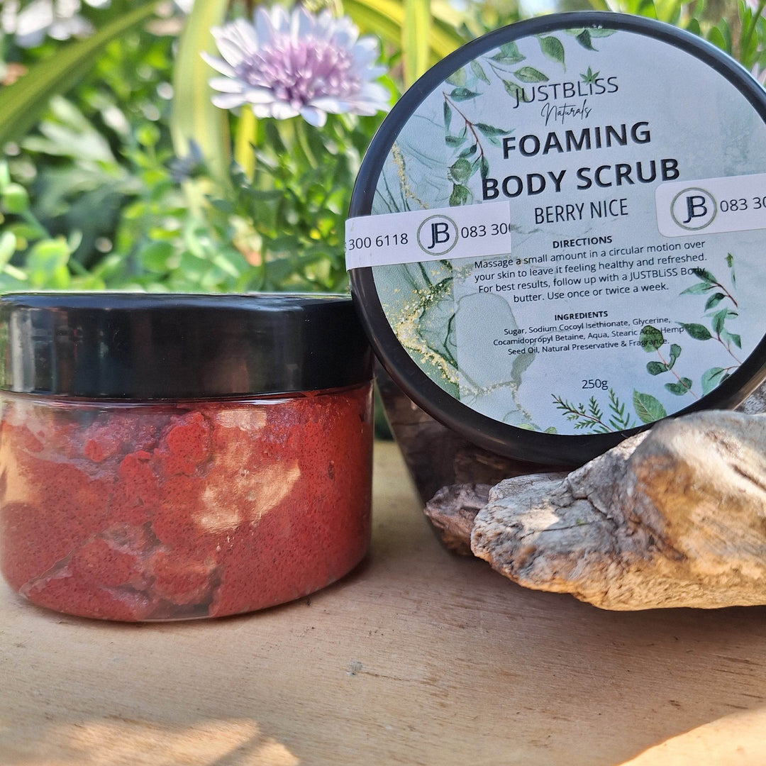 Foaming Body Scrub – Plant-Based Exfoliation in Refreshing Scents - JUSTBLiSS Naturals