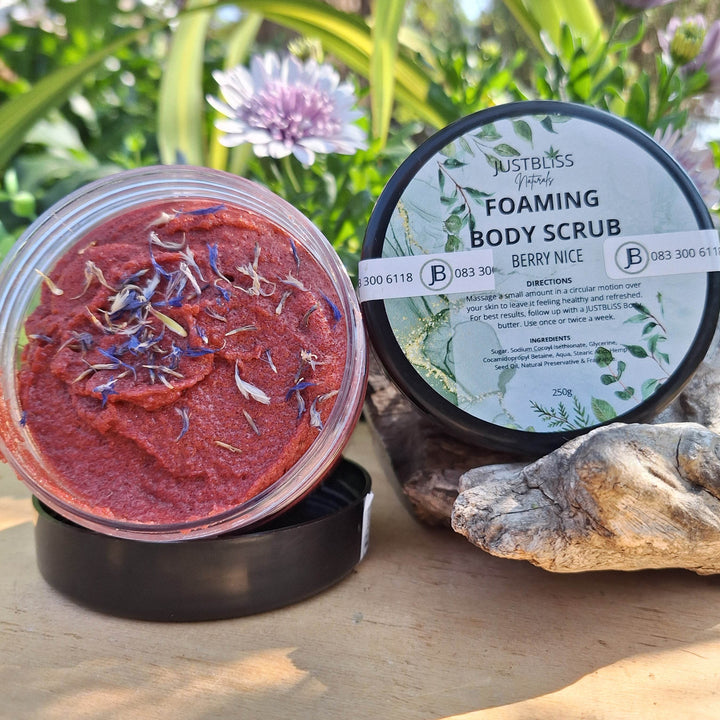 Foaming Body Scrub – Plant-Based Exfoliation in Refreshing Scents - JUSTBLiSS Naturals