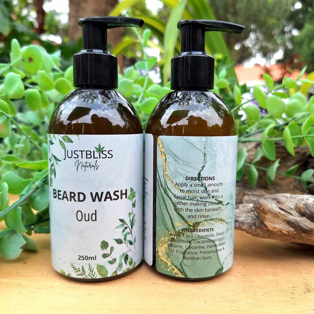 Natural Beard Wash – Sulphate-Free, Nourishing Cleanser (Various Scents) - JUSTBLiSS Naturals