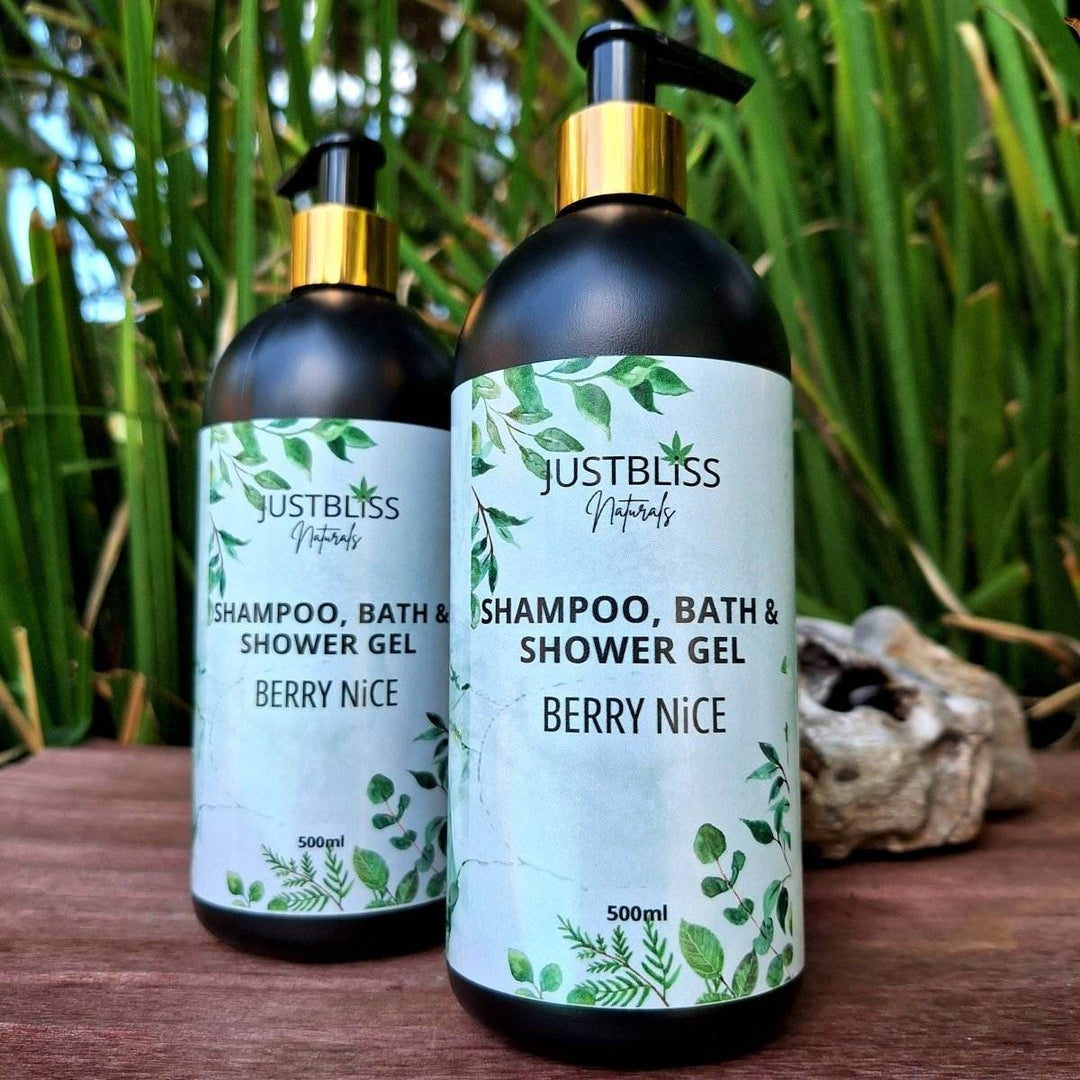 3-in-1 Shampoo, Bath &amp; Shower Gel – Plant-Based, Nourishing Cleanser - JUSTBLiSS Naturals