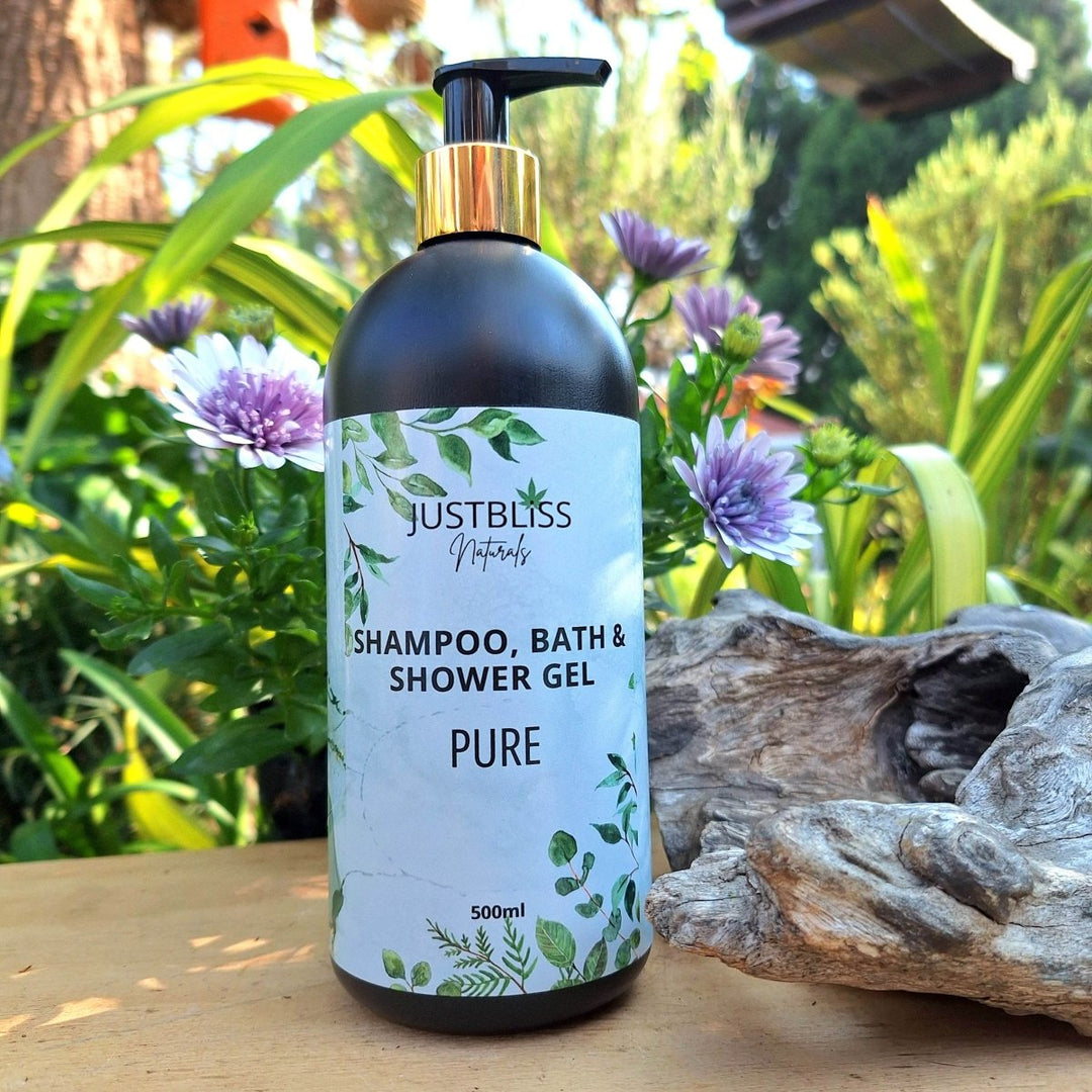 3-in-1 Shampoo, Bath &amp; Shower Gel – Plant-Based, Nourishing Cleanser - JUSTBLiSS Naturals