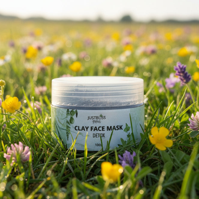 Activated Charcoal Clay Face Mask – Deep Detox for Oily &amp; Acne-Prone Skin - JUSTBLiSS Naturals