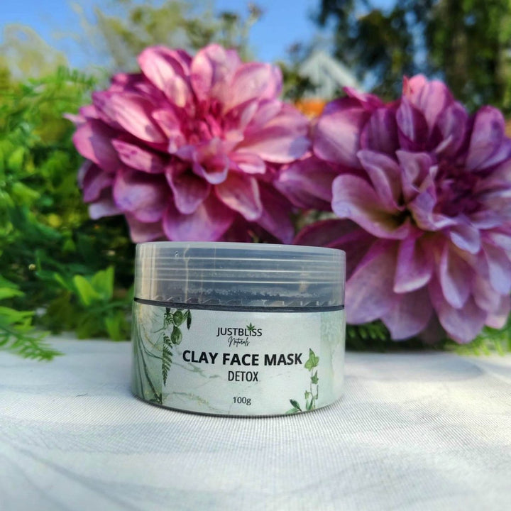 Activated Charcoal Clay Face Mask – Deep Detox for Oily &amp; Acne-Prone Skin - JUSTBLiSS Naturals