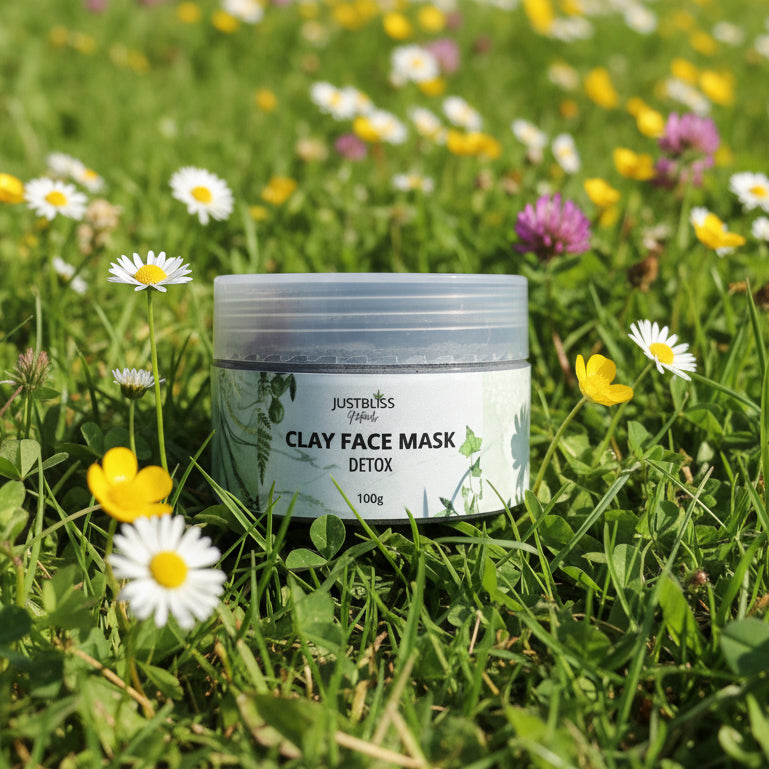 Activated Charcoal Clay Face Mask – Deep Detox for Oily & Acne-Prone Skin - JUSTBLiSS Naturals