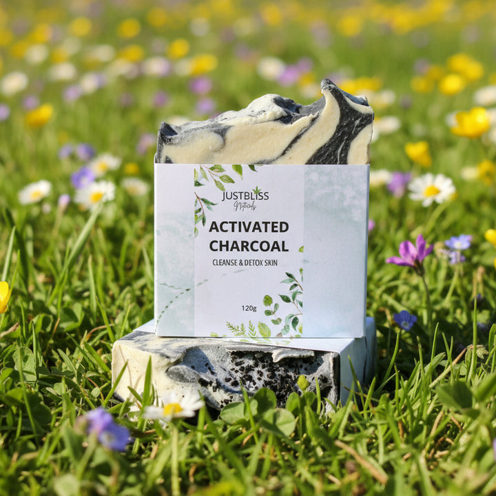 Activated Charcoal Soap Bar – Vegan Deep Cleansing &amp; Detox - JUSTBLiSS Naturals