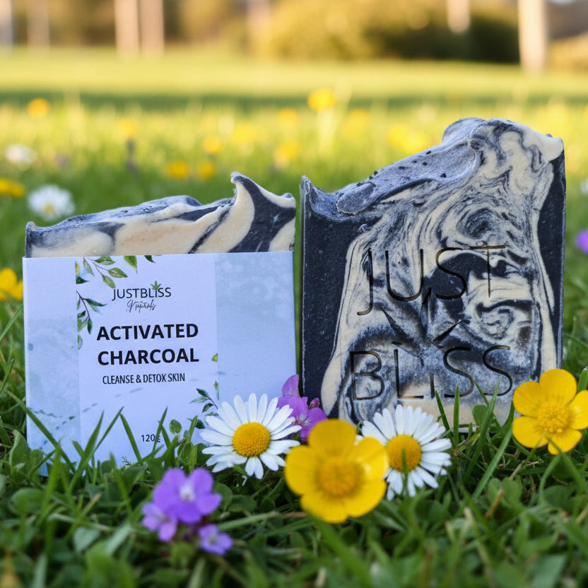 Activated Charcoal Soap Bar – Vegan Deep Cleansing & Detox - JUSTBLiSS Naturals