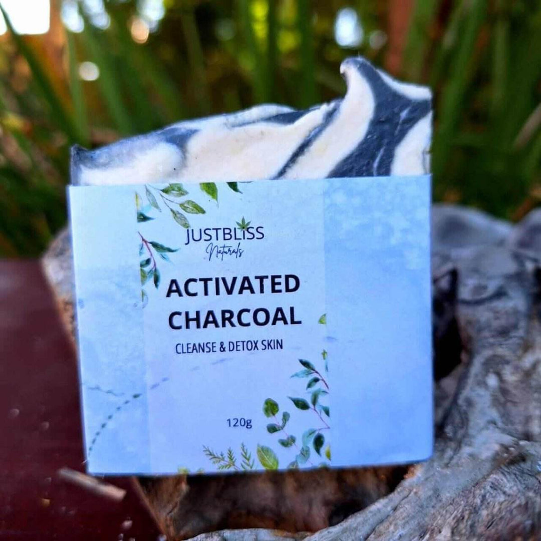 Activated Charcoal Soap Bar – Vegan Deep Cleansing &amp; Detox - JUSTBLiSS Naturals