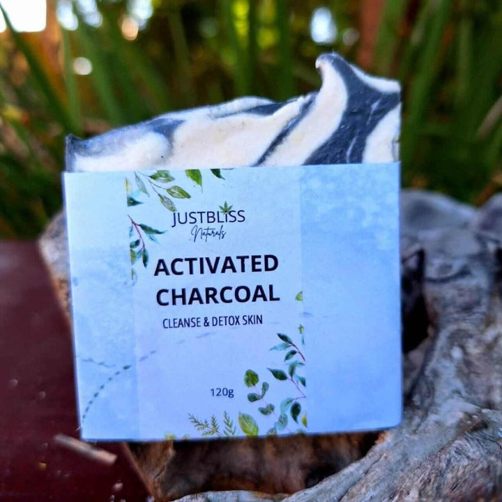 Activated Charcoal Soap Bar – Vegan Deep Cleansing &amp; Detox - JUSTBLiSS Naturals